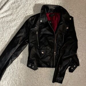 Black leather jacket